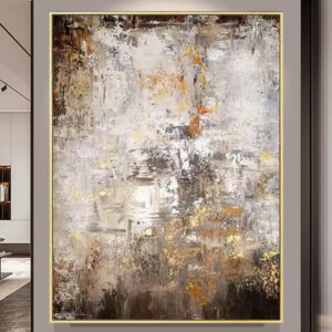 Abstract Gold Foil Painting