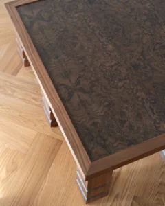 Maya Walnut Burl Square Coffee Table